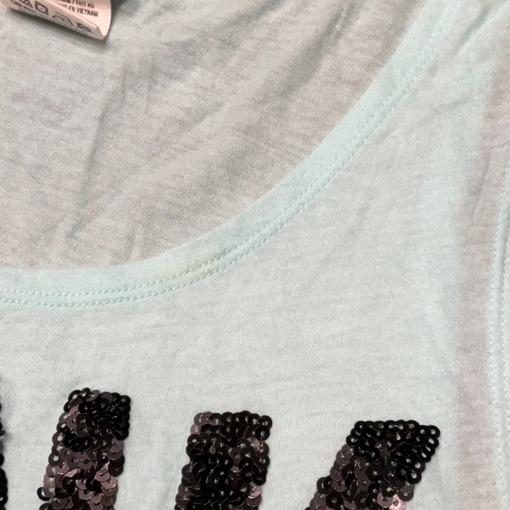 🩵vs pink Victoria secret bling sequin crop tank - Picture 6 of 6